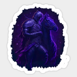 "Warrior of the Night: A Magical Warrior Embracing Splendor" Sticker